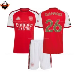Arsenal Home CHAMPIONS 26 Kid Replica Football Kit 2026/27