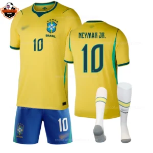 Brazil World Cup 2026 NEYMAR JR. 10 Home Kid Replica Football Kit