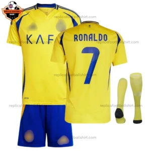 Al Nassr RONALDO 7 Home Kid Replica Football Kit 2024/25