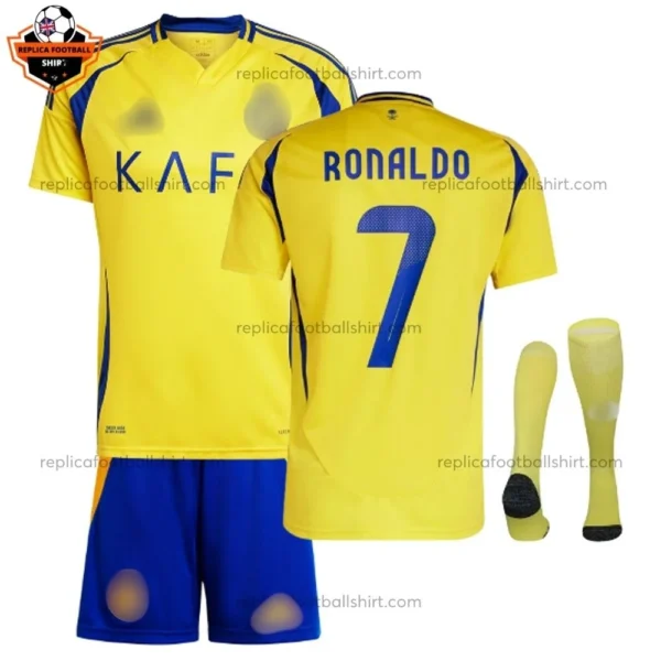 Al Nassr RONALDO 7 Home Kid Replica Football Kit 2024/25