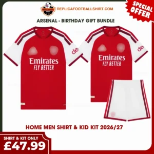 Arsenal 2026/27 Gift Bundle – Home Dad Shirt & Son Kit Fan-Version