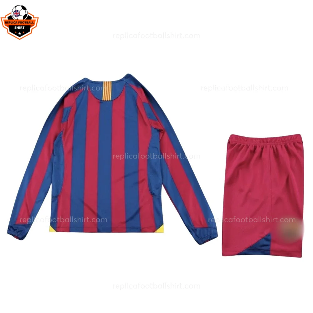 Retro Barcelona Reissue Kid Replica Football Kit 2005/06 - Back view
