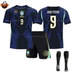 Brazil World Cup 2026 JOÃO PEDRO 9 Away Kid Replica Football Kit