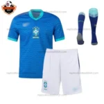 Brazil Away for Men and Kid Replica Football Kit 2024