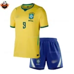 Brazil World Cup 2026 JOÃO PEDRO 9 Home Kid Replica Football Kit