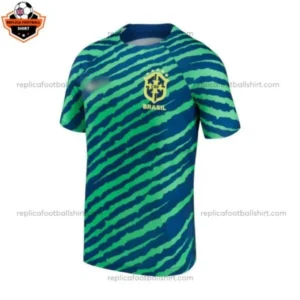 Brazil Pre-Match Top Blue World Cup Adult Replica Football Shirt 2022 - Front view