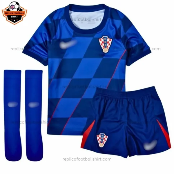 Croatia Away Kid Replica Football Kit 2024