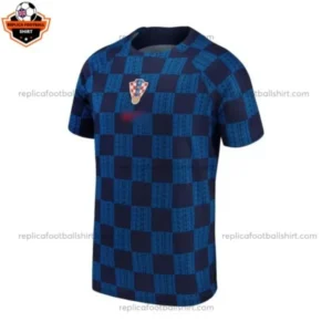 Croatia Pre-Match Top Dark Blue World Cup Men Replica Football Shirt 2022 - front view