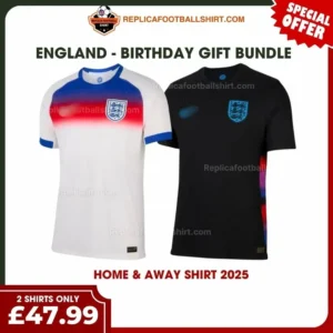 England 2025 Gift Bundle – Home and Away Fan-Version Men Football Shirts