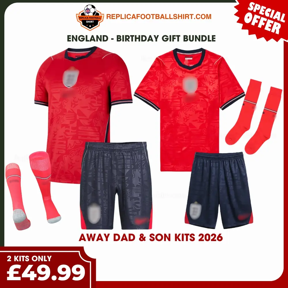 England World Cup 2026 Gift Bundle – Away Dad & Kids Kit Fan-Version