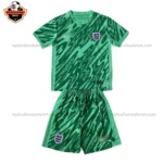 England Green Goalkeeper Kid Replica Football Kit 2024