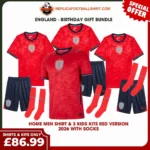 England World Cup 2026 Gift Bundle - Away Dad Shirt and 3 Kits Fan-Version