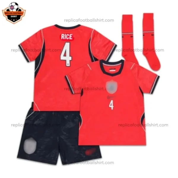 England World Cup 2026 RICE 4 Away Kid Replica Football Kit