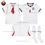 England World Cup 2026 RICE 4 Home Kid Replica Football Kit