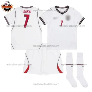 England World Cup 2026 SAKA 7 Home Kid Replica Football Kit