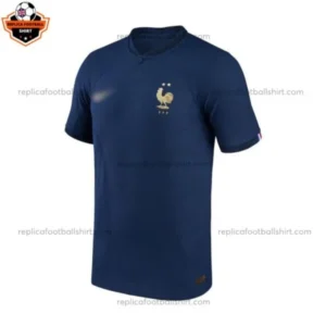 France Home Match Shirt World Cup Men Replica Football Shirt 2022 - Front view