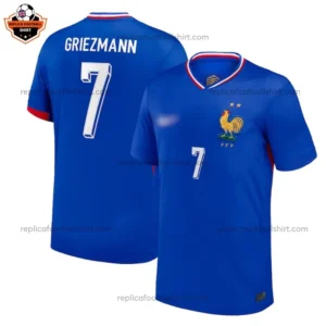 France Home Men Replica Football Shirt 2024 GRIEZMANN 7 Printed