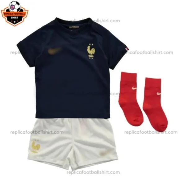 France Home Stadium World Cup Kid Replica Football Kit 2022