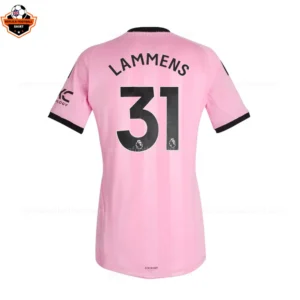Man Utd Pink Goalkeeper Kid Replica Kit 2025/26 LAMMENS 31 - Back shirt view