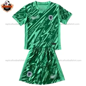 Netherlands Goalkeeper Green Kid Replica Football Kit 2024