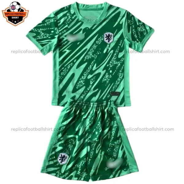 Netherlands Goalkeeper Green Kid Replica Football Kit 2024