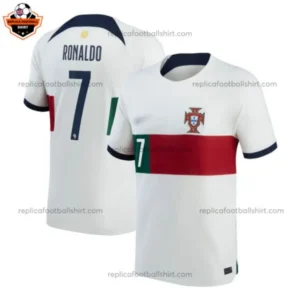 Portugal Away Stadium Shirt World Cup Men Replica Football Shirt 2022 RONALDO 7 Printed