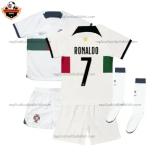 Portugal Away World Cup Kid Replica Football Kit 2022 RONALDO 7 Printed