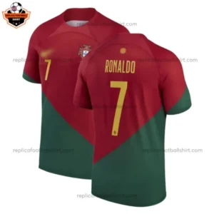 Portugal Home Stadium Shirt World Cup Men Replica Football Shirt 2022 RONALDO 7 Printed