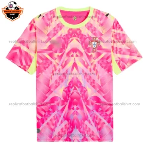 Portugal World Cup 2026 Pink Goalkeeper Men Replica Football Shirt - Front view