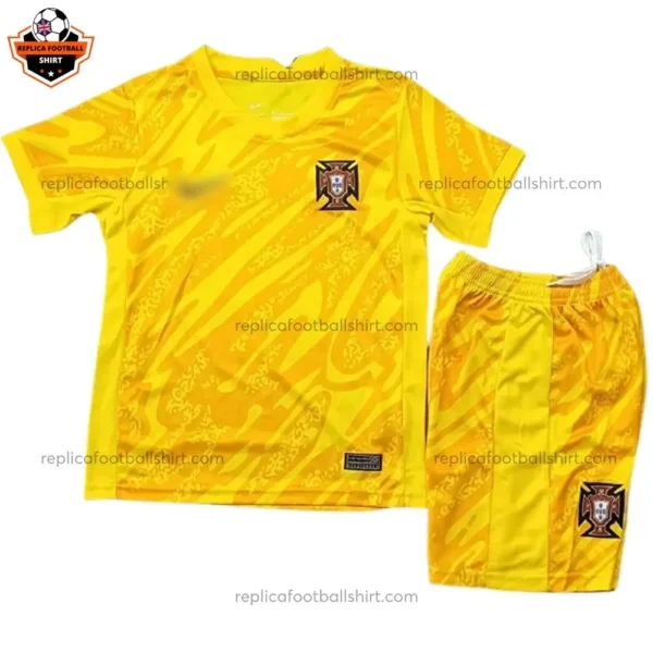 Portugal Yellow Goalkeeper Kid Replica Football Kit 2024