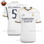 Real Madrid Home Men Replica Football Shirt 2023/24 BELLINGHAM 5 Printed