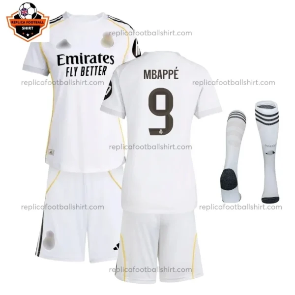 Real Madrid MBAPPÉ 9 Home Kid Replica Football Kit 2025/26