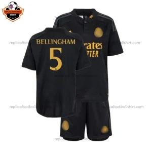 Real Madrid Third Kid Replica Football Kit 2023/24 BELLINGHAM 5 Printed