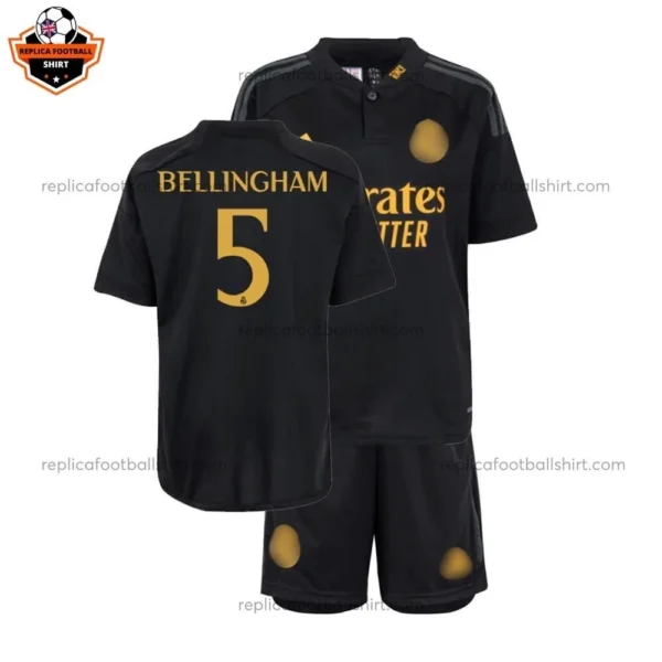 Real Madrid Third Kid Replica Football Kit 2023/24 BELLINGHAM 5 Printed