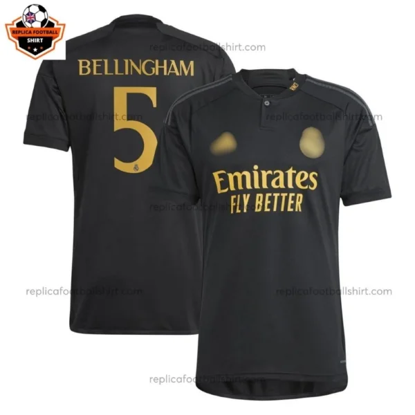 Real Madrid Third Men Replica Football Shirt 2023/24 BELLINGHAM 5 Printed