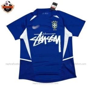 Retro Brazil Stussy Away Men Replica Football Shirt 2002