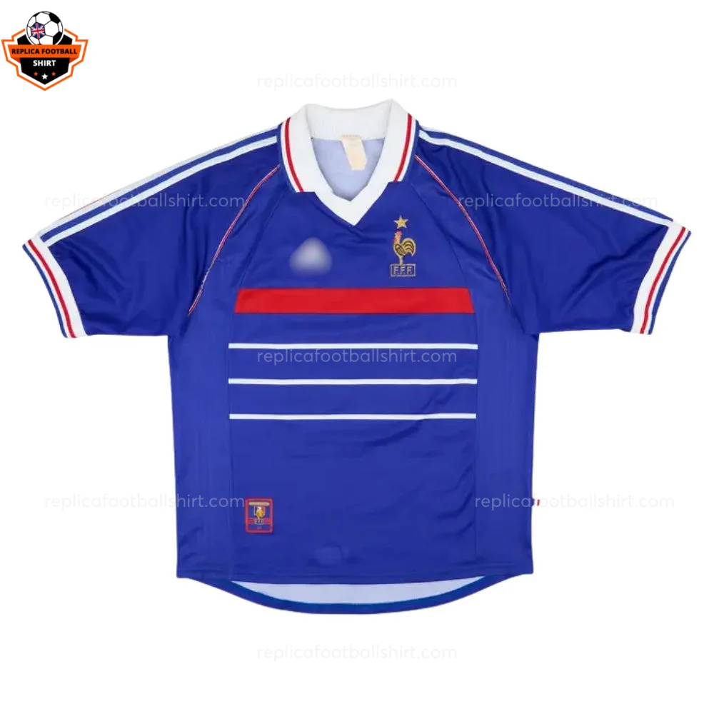 Retro France Home Kid Replica Football Kit 1998 ZIDANE 10 - front shirt view