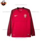 Retro Portugal Home Men Replica Football Shirt Long Sleeve 2016