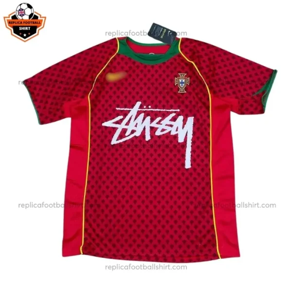 Retro Portugal Stussy Home Men Replica Football Shirt 2004
