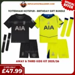 Tottenham 2025/26 Gift Bundle – Away and Third Fan-Version Kids Football Kits (With Socks)
