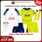 Tottenham 2025/26 Gift Bundle – Home and Third Fan-Version Kids Football Kits (With Socks)