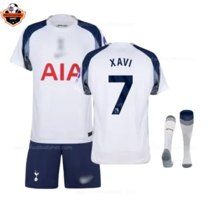 Tottenham Hotspur XAVI 7 Home Kid Replica Football Kit 2025/26