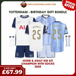 Tottenham WINNERS 2025 Gift Bundle – Home and Away Fan-Version Kids Football Kits