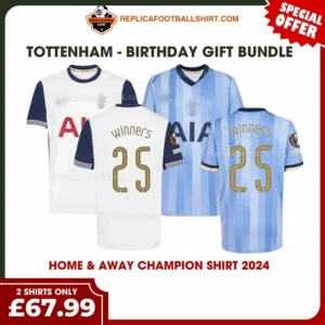 Tottenham WINNERS 2025 Gift Bundle – Home and Away Fan-Version Men Football Shirts