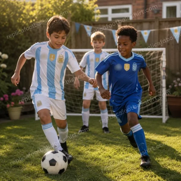 Argentina 2025 Gift Bundle – Home and Away Fan-Version Kids Football Kits