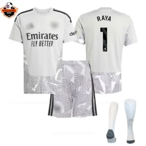 Arsenal Goalkeeper Kid Replica Football Kit 2026/27 RAYA 1 Printed
