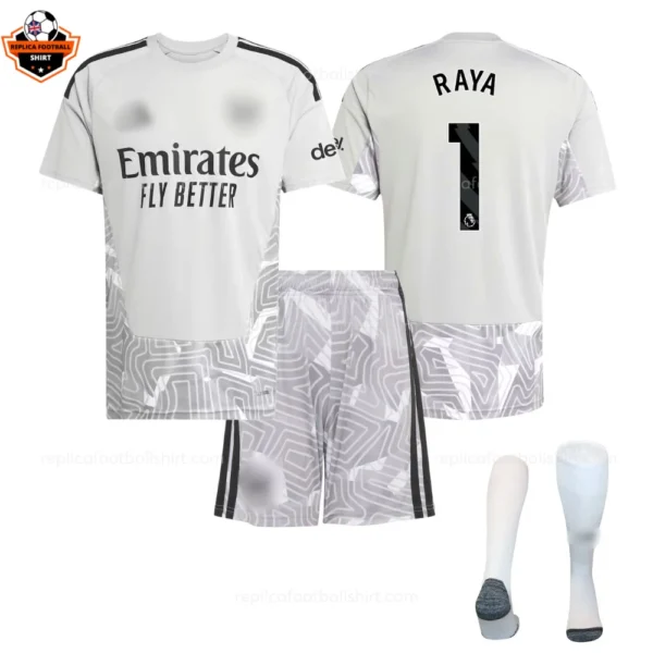 Arsenal Goalkeeper Kid Replica Football Kit 2026/27 RAYA 1 Printed