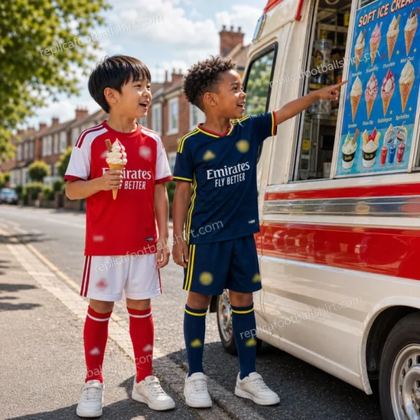 Arsenal 2026/27 Gift Bundle – Home and Away Kids Football Kits