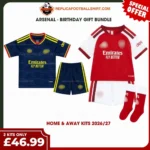 Arsenal 2026/27 Gift Bundle - Home and Away Fan-Version Kids Football Kits