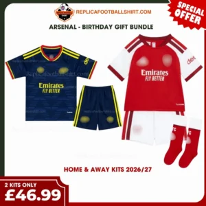 Arsenal 2026/27 Gift Bundle - Home and Away Fan-Version Kids Football Kits